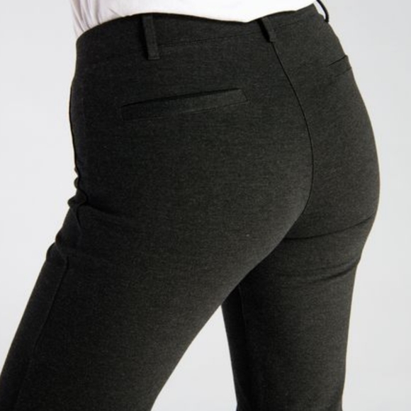 BETABRAND Charcoal Classic Dress Pant Yoga Pants - Picture 2 of 11
